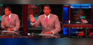 Chris Schauble KTLA Anchor reacting to LA Earthquake